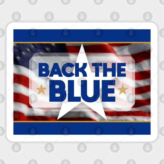 Back the Blue Sticker by Dale Preston Design